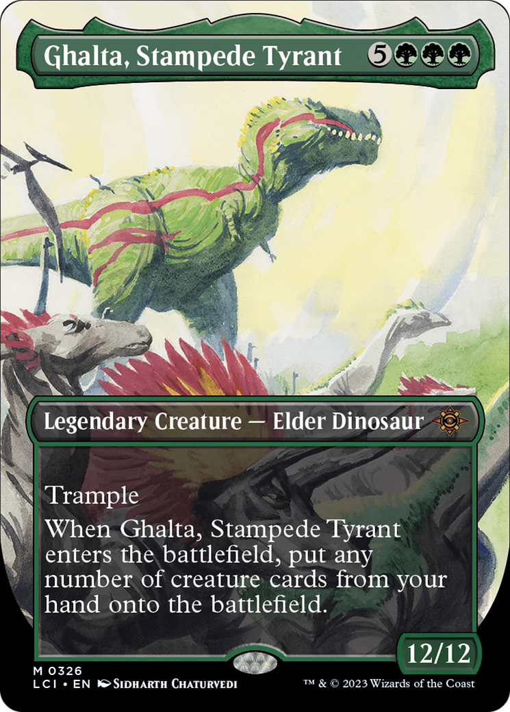 Ghalta, Stampede Tyrant (Borderless) [The Lost Caverns of Ixalan] | Gamer Loot