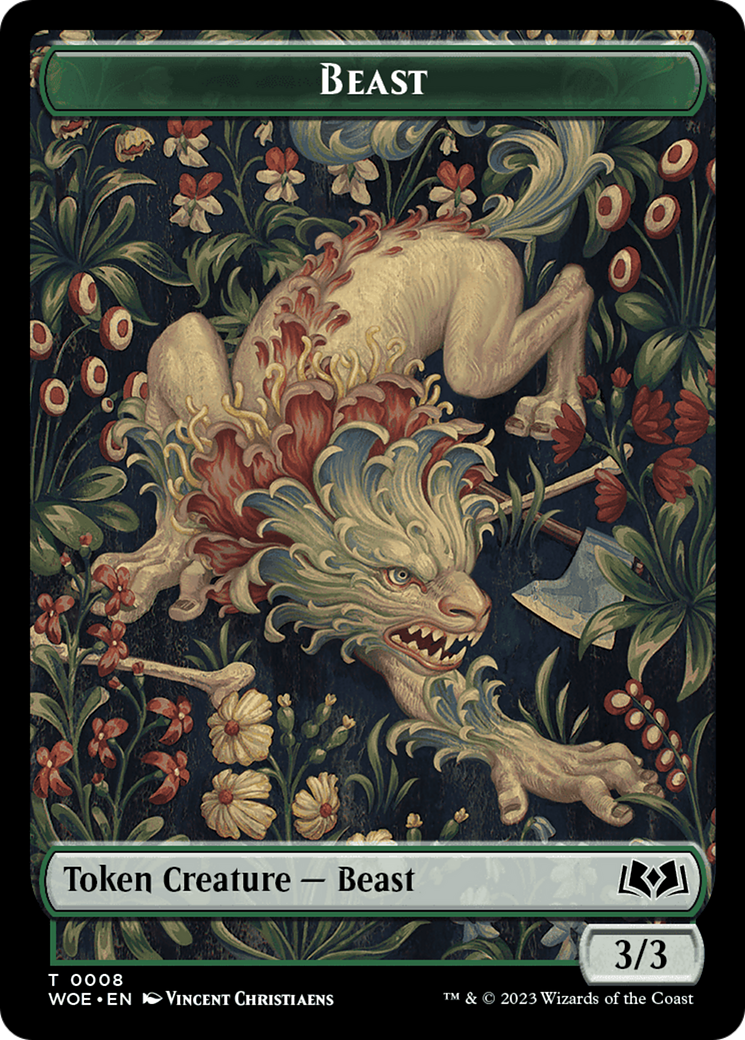 Beast Token [Wilds of Eldraine Tokens] | Gamer Loot