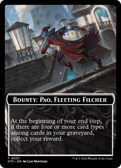 Bounty: Paq, Fleeting Filcher // Bounty Rules Double-Sided Token [Outlaws of Thunder Junction Commander Tokens] | Gamer Loot