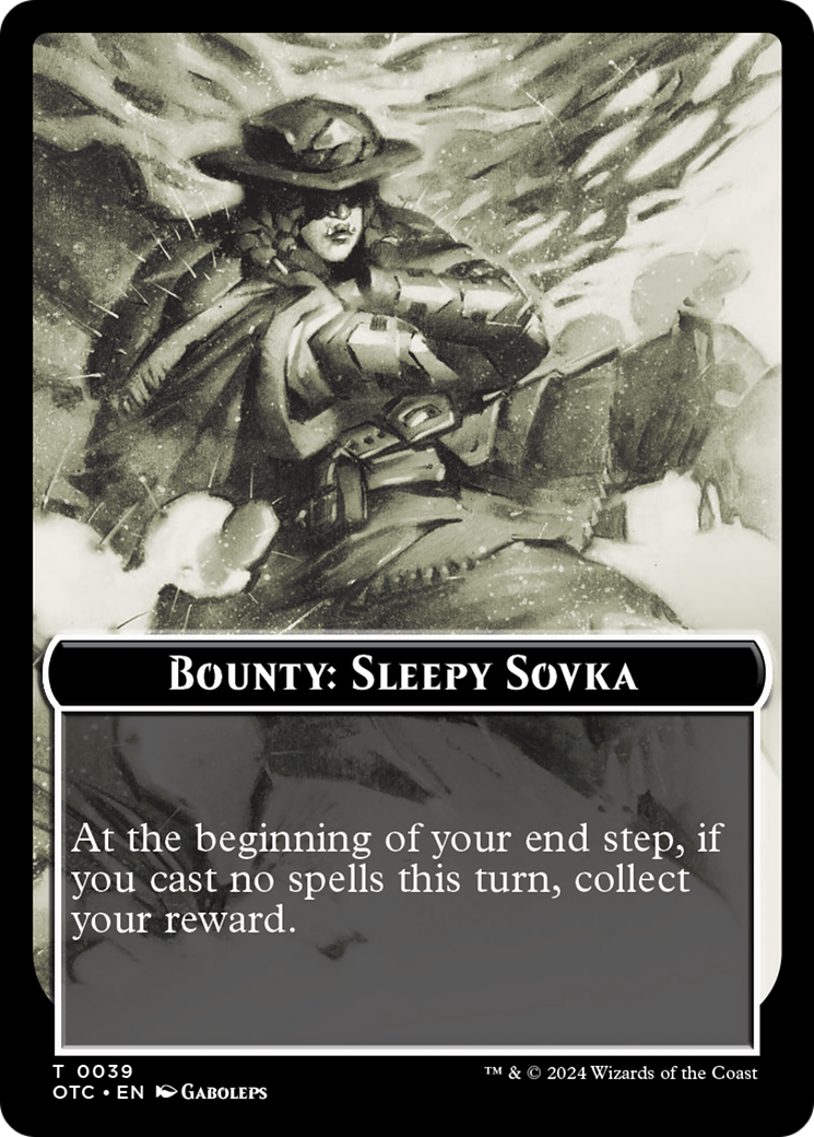 Bounty: Sleepy Sovka // Bounty Rules Double-Sided Token [Outlaws of Thunder Junction Commander Tokens] | Gamer Loot
