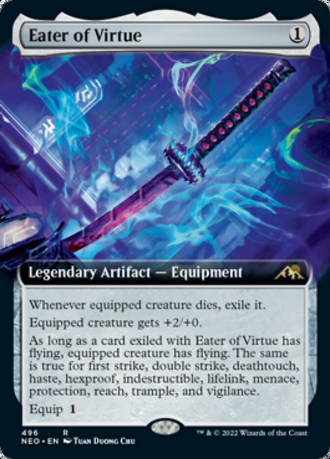 Eater of Virtue (Extended Art) [Kamigawa: Neon Dynasty] | Gamer Loot