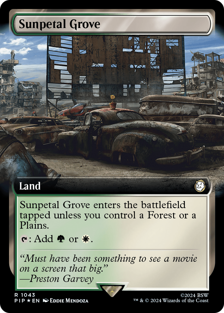 Sunpetal Grove (Extended Art) (Surge Foil) [Fallout] | Gamer Loot