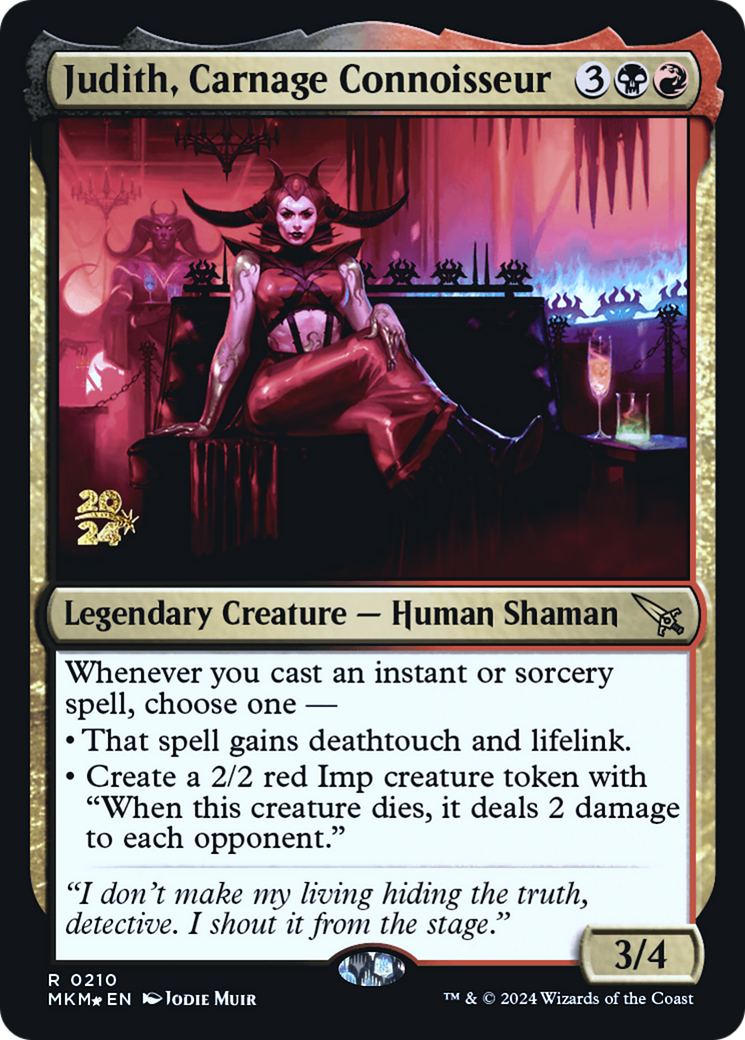 Judith, Carnage Connoisseur [Murders at Karlov Manor Prerelease Promos] | Gamer Loot