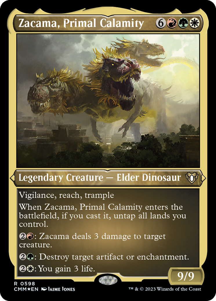 Zacama, Primal Calamity (Foil Etched) [Commander Masters] | Gamer Loot