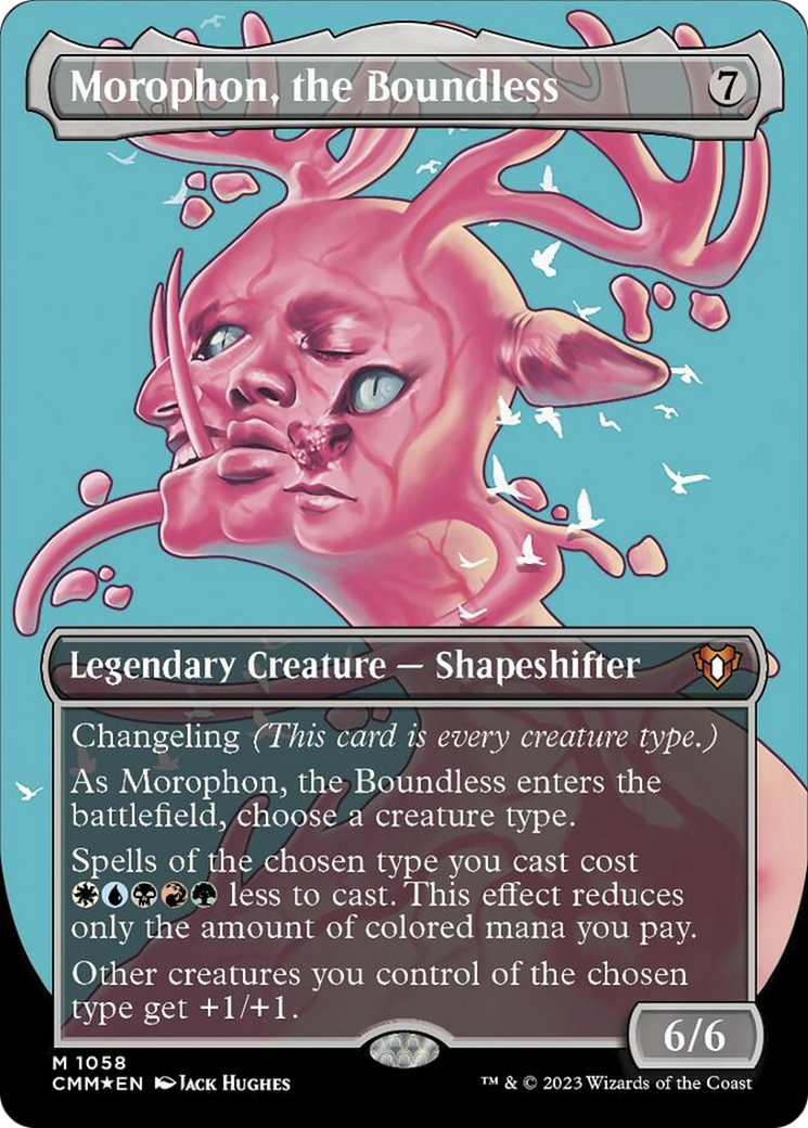 Morophon, the Boundless (Borderless Textured Foil Frame Break) [Commander Masters] | Gamer Loot