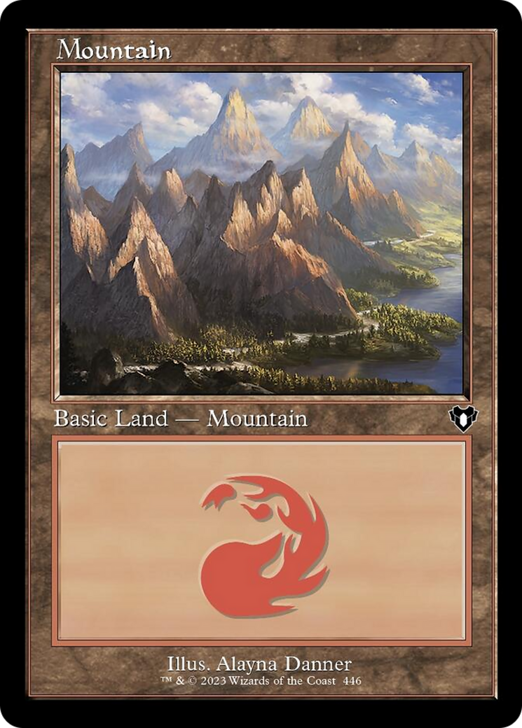 Mountain (446) (Retro) [Commander Masters] | Gamer Loot