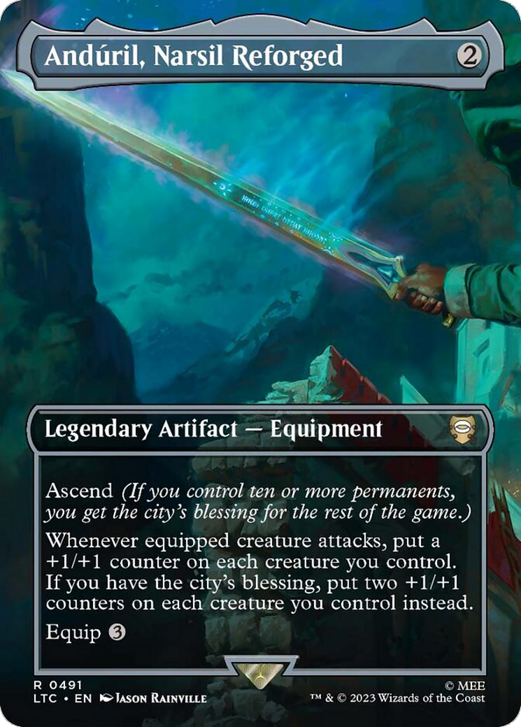 Anduril, Narsil Reforged (Borderless) [The Lord of the Rings: Tales of Middle-Earth Commander] | Gamer Loot