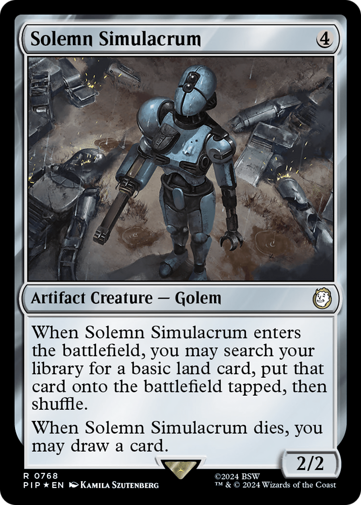 Solemn Simulacrum (Surge Foil) [Fallout] | Gamer Loot