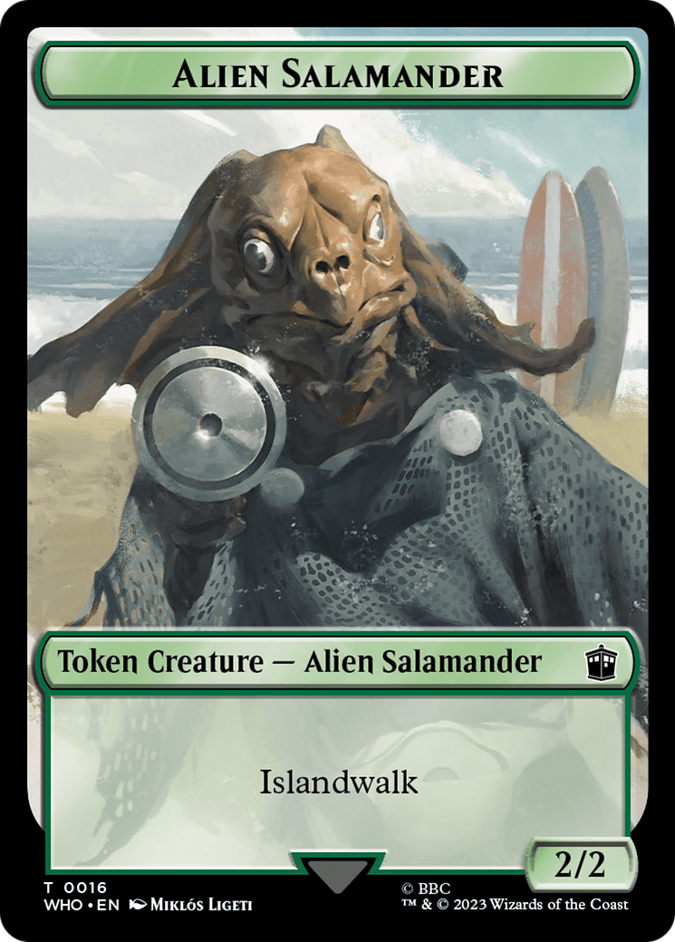 Alien Salamander // Mutant Double-Sided Token [Doctor Who Tokens] | Gamer Loot