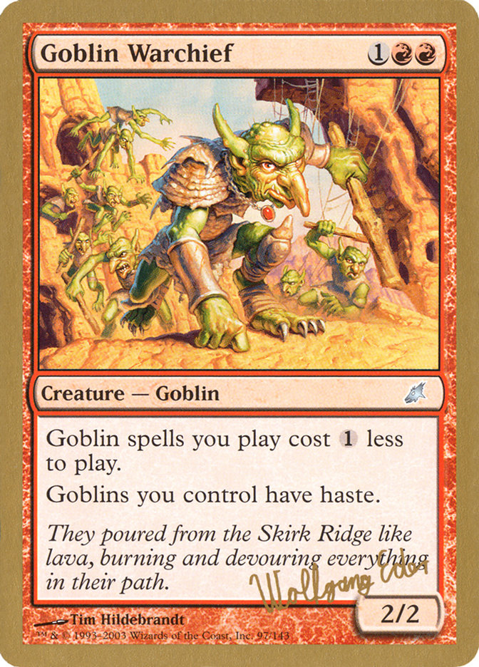 Goblin Warchief (Wolfgang Eder) [World Championship Decks 2003] | Gamer Loot