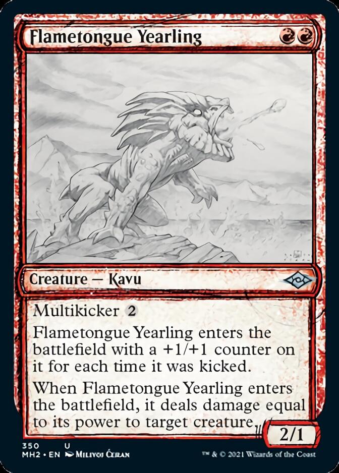 Flametongue Yearling (Sketch) [Modern Horizons 2] | Gamer Loot