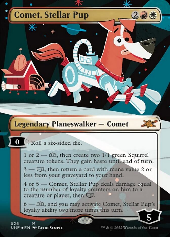 Comet, Stellar Pup (Borderless) (Galaxy Foil) [Unfinity] | Gamer Loot