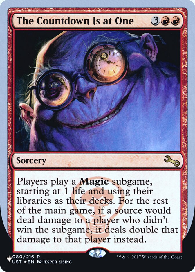 The Countdown Is at One (Unfinity Foil Edition) [The List] | Gamer Loot