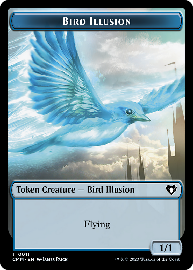 Spirit (0039) // Bird Illusion Double-Sided Token [Commander Masters Tokens] | Gamer Loot