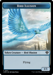 Bird // Bird Illusion Double-Sided Token [Commander Masters Tokens] | Gamer Loot