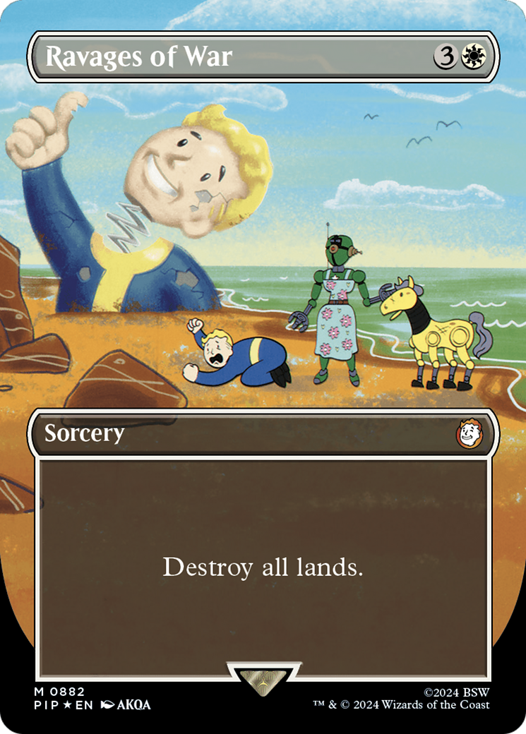 Ravages of War (Borderless) (Surge Foil) [Fallout] | Gamer Loot