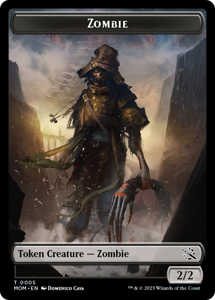 Warrior // Zombie Double-Sided Token [March of the Machine Tokens] | Gamer Loot