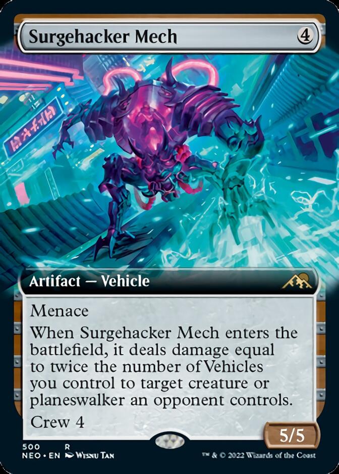 Surgehacker Mech (Extended Art) [Kamigawa: Neon Dynasty] | Gamer Loot