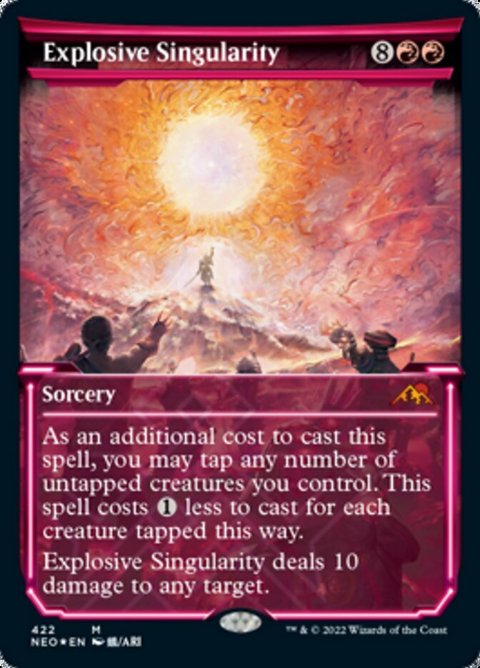 Explosive Singularity (Showcase) (Foil Etched) [Kamigawa: Neon Dynasty] | Gamer Loot