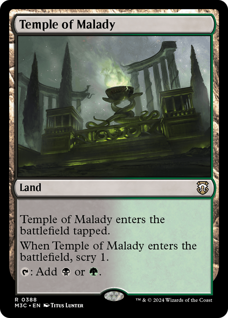 Temple of Malady (Ripple Foil) [Modern Horizons 3 Commander] | Gamer Loot