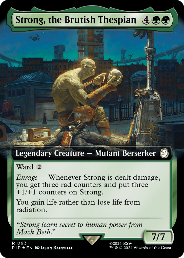 Strong, the Brutish Thespian (Extended Art) (Surge Foil) [Fallout] | Gamer Loot