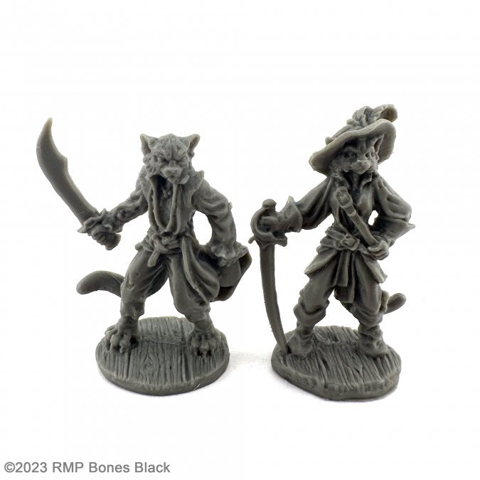 Reaper Bones Miniatures: Catfolk Buccaneer and Duelist | Gamer Loot