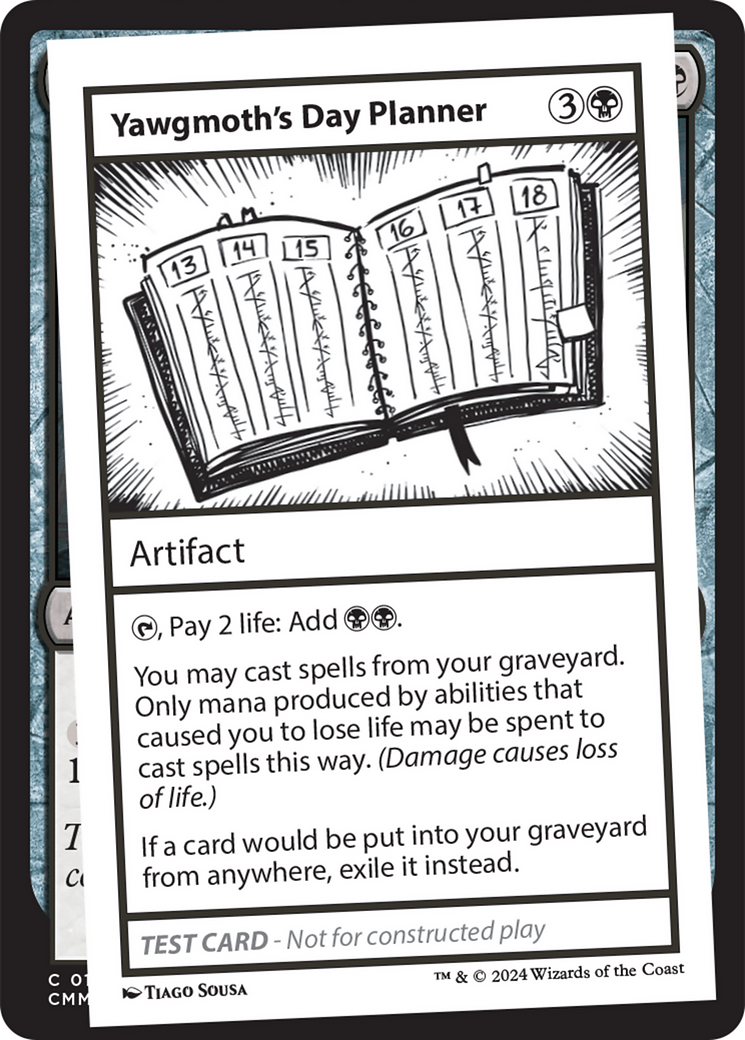 Yawgmoth's Day Planner [Mystery Booster 2 Playtest Cards] | Gamer Loot