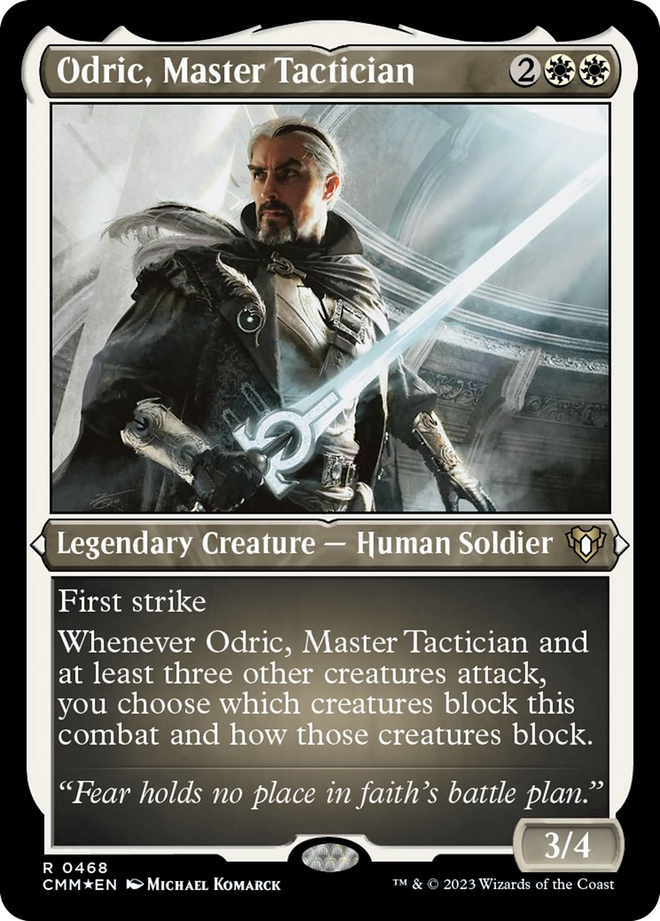 Odric, Master Tactician (Foil Etched) [Commander Masters] | Gamer Loot