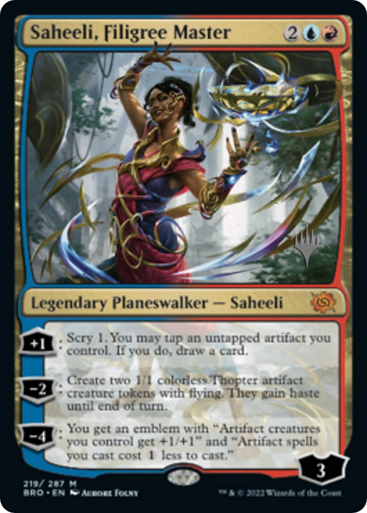 Saheeli, Filigree Master (Promo Pack) [The Brothers' War Promos] | Gamer Loot