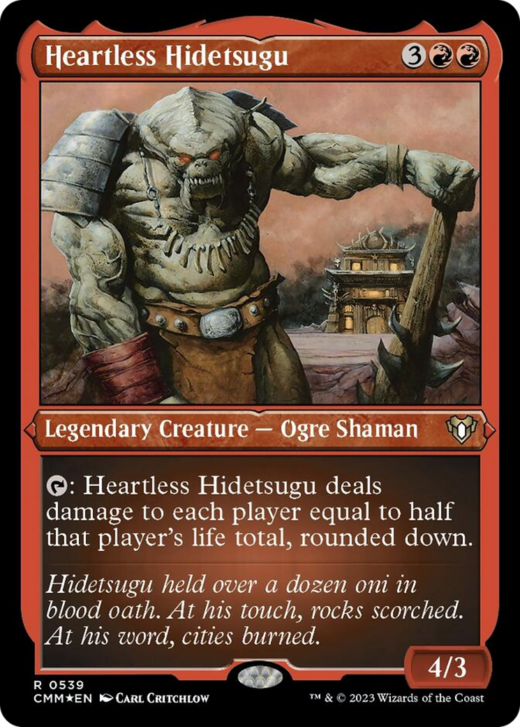 Heartless Hidetsugu (Foil Etched) [Commander Masters] | Gamer Loot