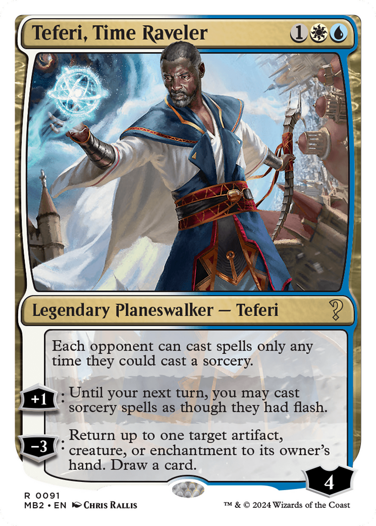 Teferi, Time Raveler (White Border) [Mystery Booster 2] | Gamer Loot