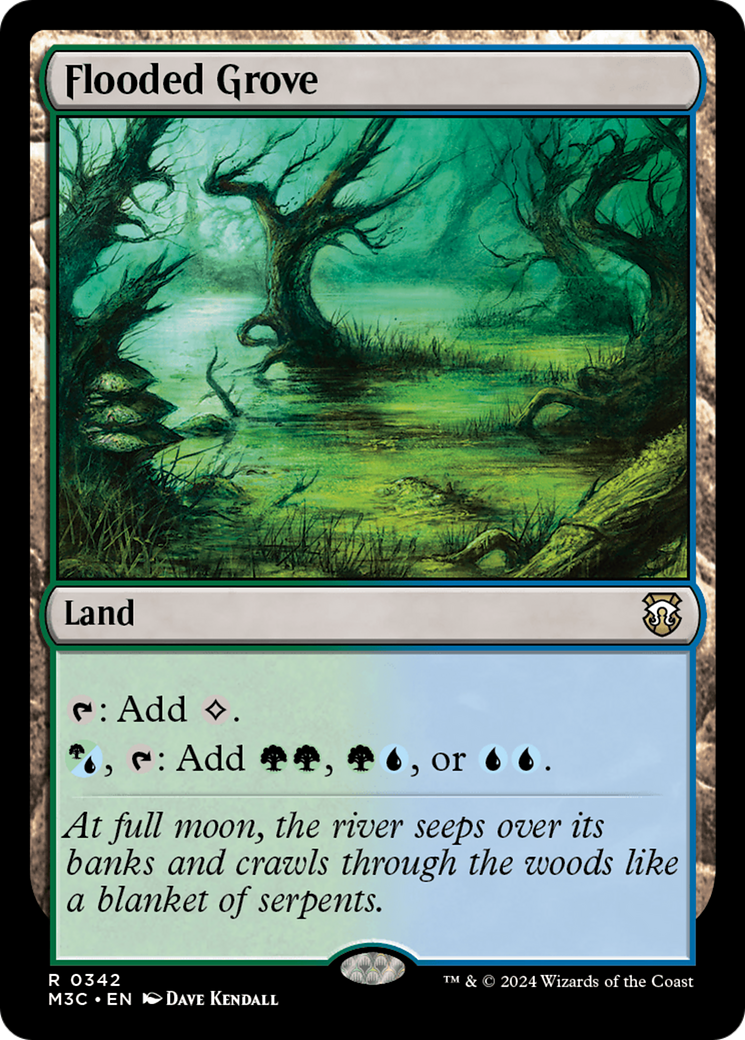 Flooded Grove (Ripple Foil) [Modern Horizons 3 Commander] | Gamer Loot