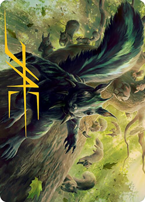 Chatterfang, Squirrel General Art Card (68) (Gold-Stamped Signature) [Modern Horizons 2 Art Series] | Gamer Loot