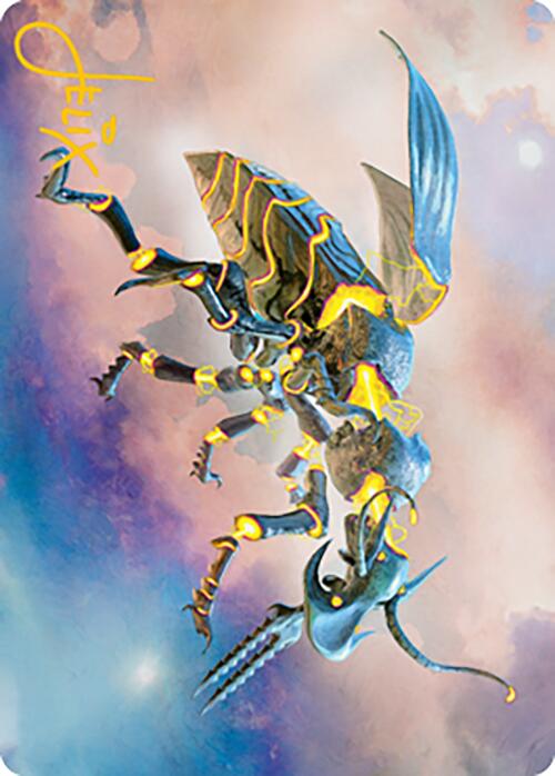 Zabaz, the Glimmerwasp Art Card (Gold-Stamped Signature) [Modern Horizons 2 Art Series] | Gamer Loot