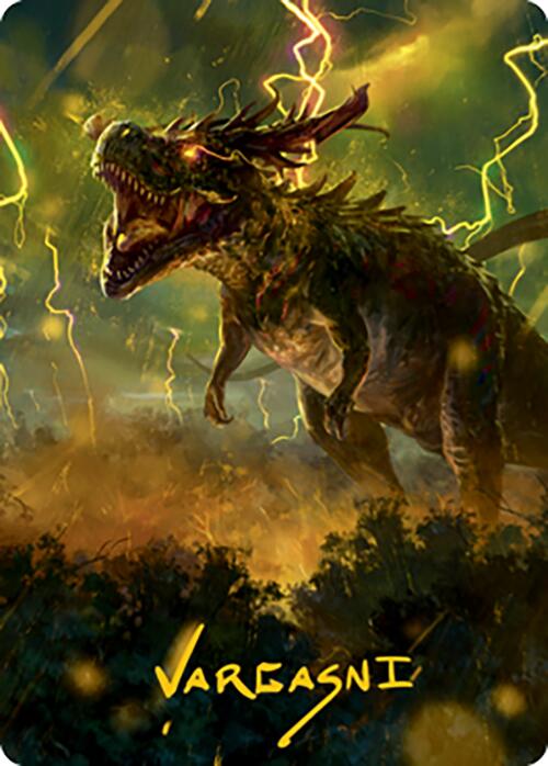 Thrasta, Tempest's Roar Art Card (42) (Gold-Stamped Signature) [Modern Horizons 2 Art Series] | Gamer Loot