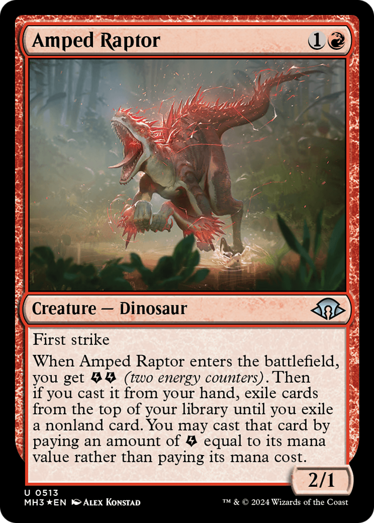 Amped Raptor (Ripple Foil) [Modern Horizons 3] | Gamer Loot