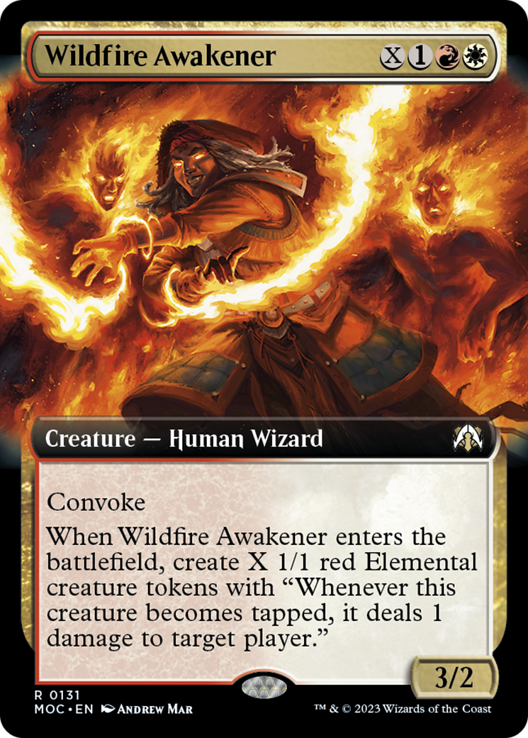 Wildfire Awakener (Extended Art) [March of the Machine Commander] | Gamer Loot