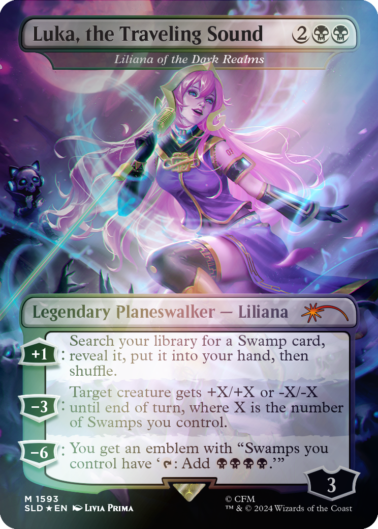 Luka, the Traveling Sound - Liliana of the Dark Realms (Rainbow Foil) [Secret Lair Drop Series] | Gamer Loot