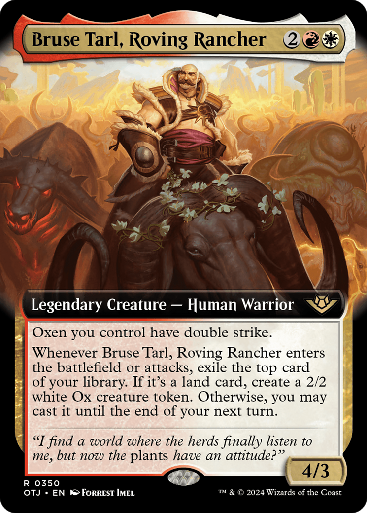 Bruse Tarl, Roving Rancher (Extended Art) [Outlaws of Thunder Junction] | Gamer Loot