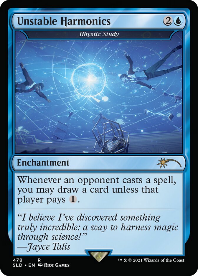 Rhystic Study - Unstable Harmonics [Secret Lair Drop Series] | Gamer Loot
