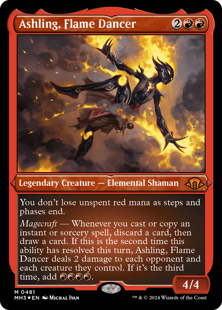 Ashling, Flame Dancer (Foil Etched) [Modern Horizons 3] | Gamer Loot