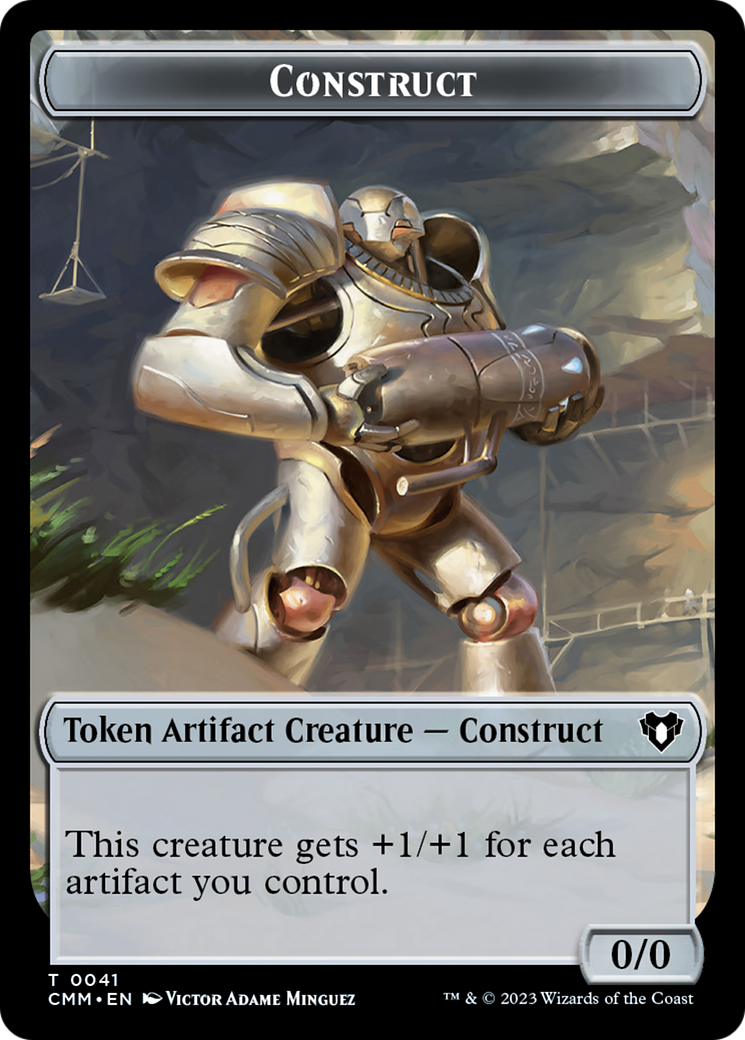 Clue // Construct (0041) Double-Sided Token [Commander Masters Tokens] | Gamer Loot