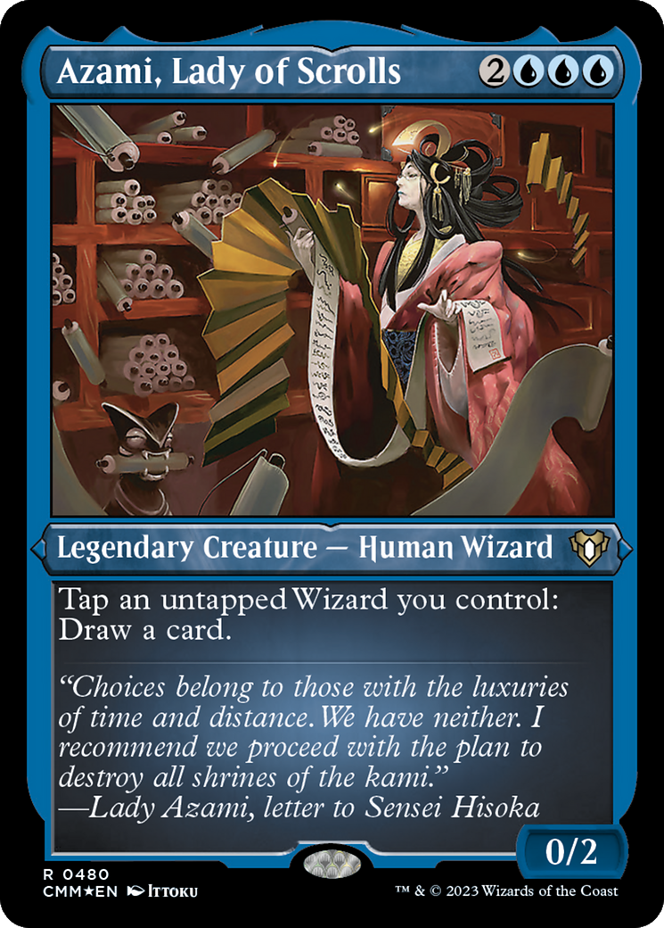 Azami, Lady of Scrolls (Foil Etched) [Commander Masters] | Gamer Loot