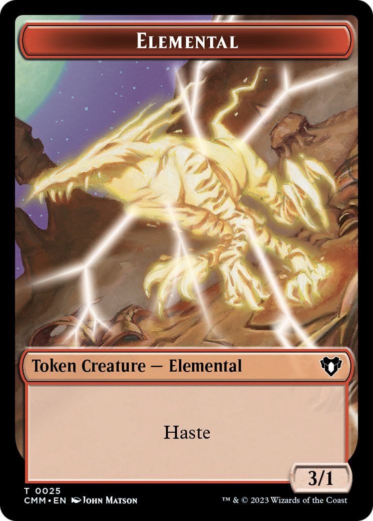 Thopter // Elemental (0025) Double-Sided Token [Commander Masters Tokens] | Gamer Loot