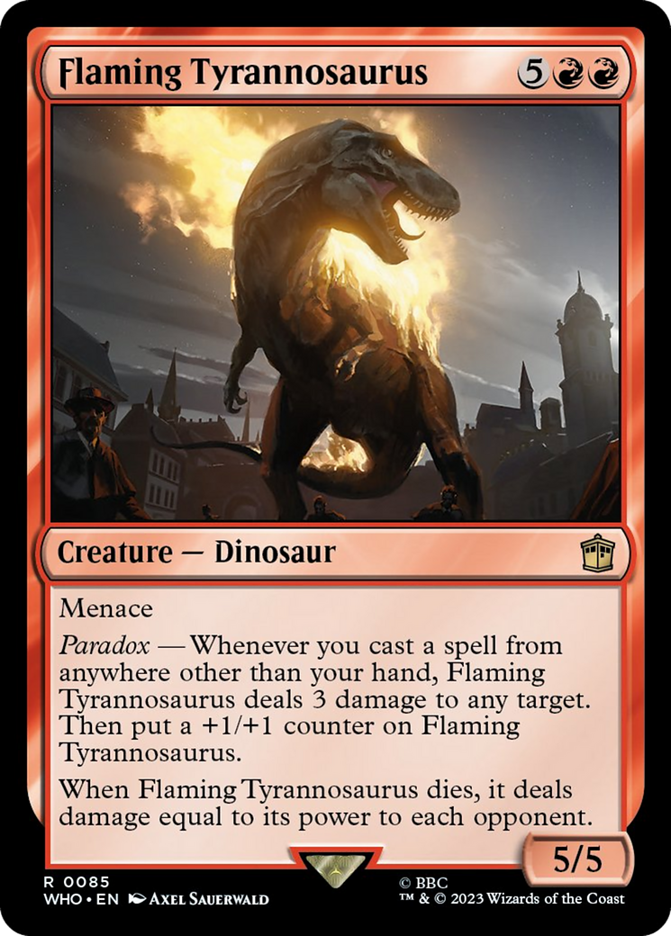 Flaming Tyrannosaurus [Doctor Who] | Gamer Loot