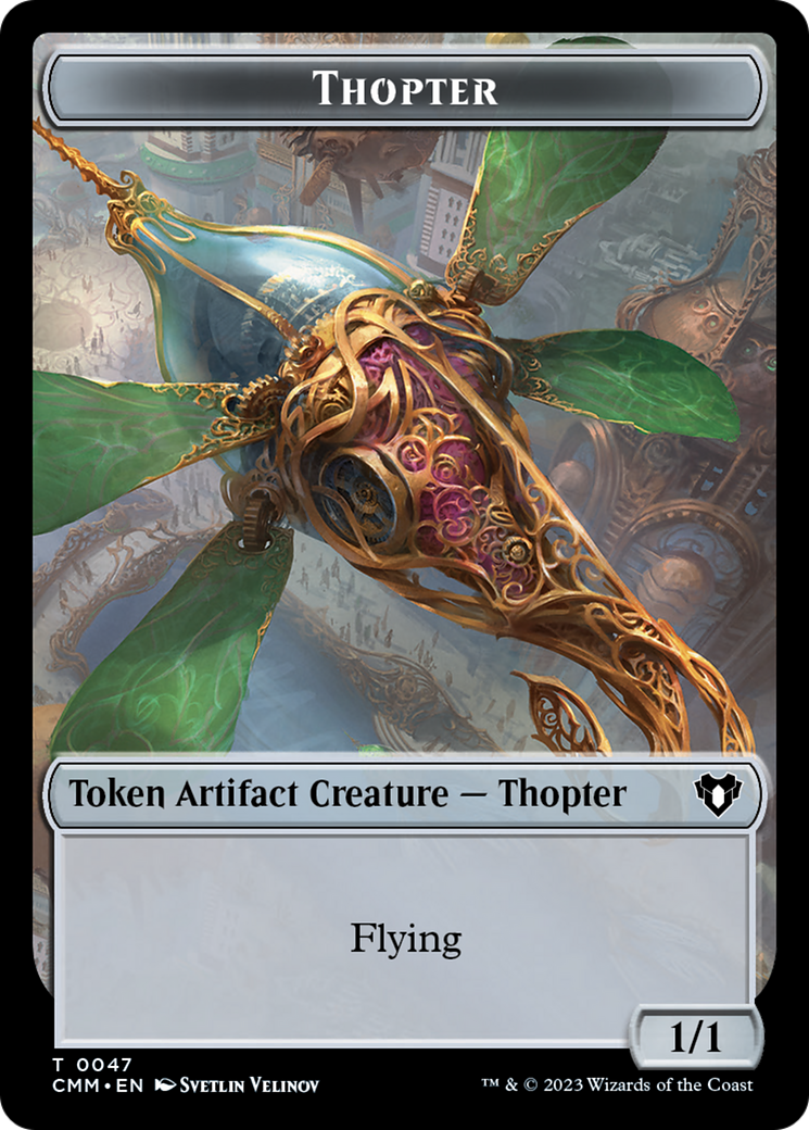 Thopter // Dragon (0020) Double-Sided Token [Commander Masters Tokens] | Gamer Loot