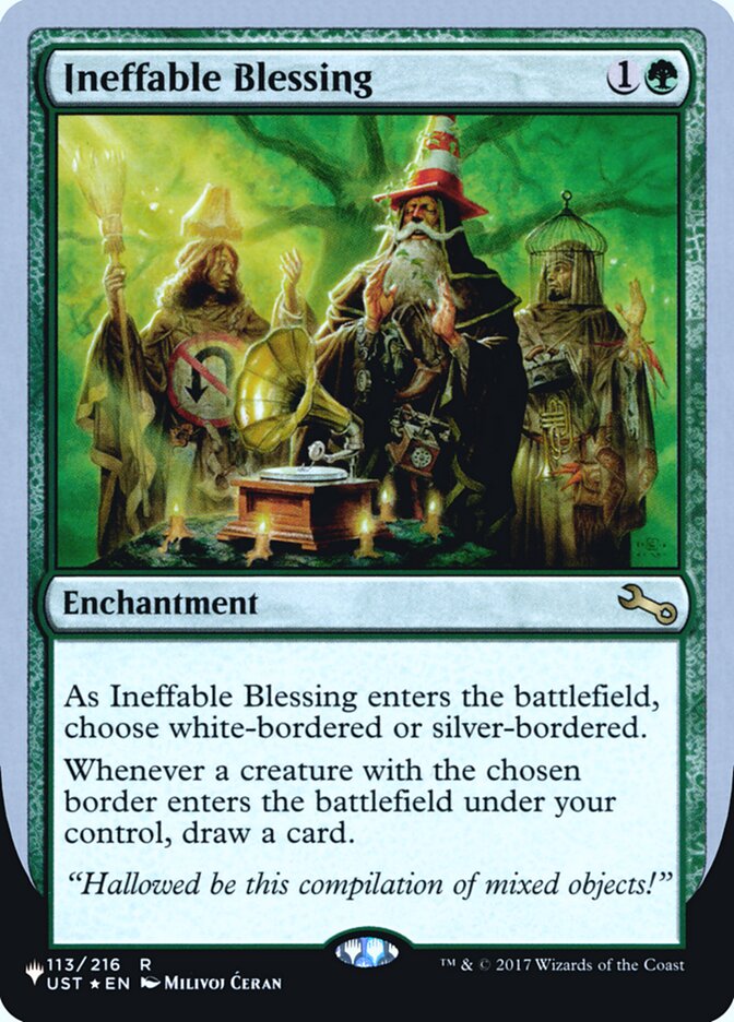 Ineffable Blessing (Bordered) (Unfinity Foil Edition) [The List] | Gamer Loot
