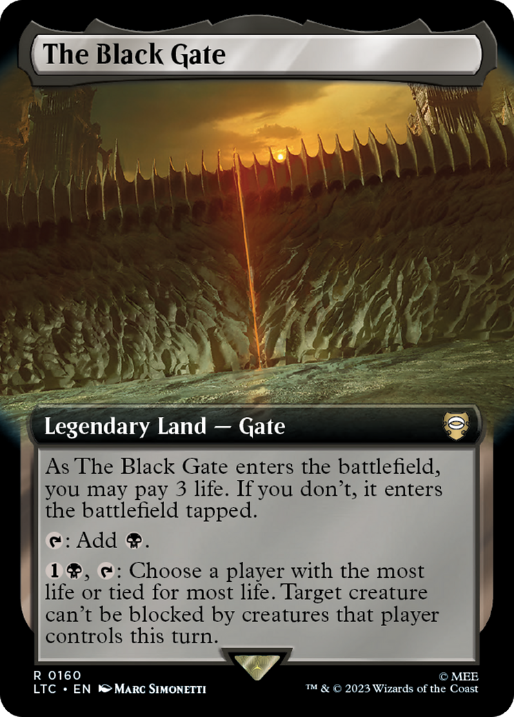 The Black Gate (Extended Art) [The Lord of the Rings: Tales of Middle-Earth Commander] | Gamer Loot