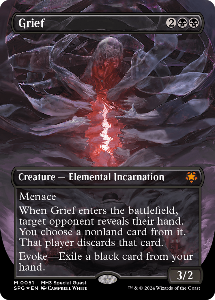 Grief (Borderless) (Textured Foil) [Modern Horizons 3 Special Guests] | Gamer Loot