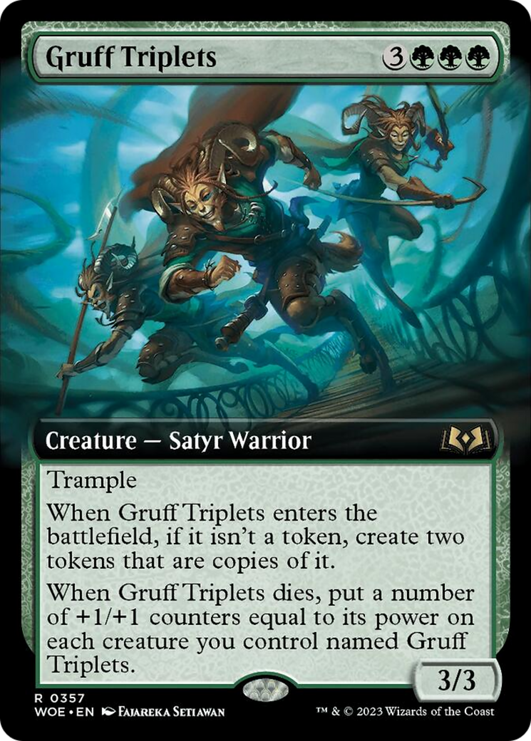 Gruff Triplets (Extended Art) [Wilds of Eldraine] | Gamer Loot